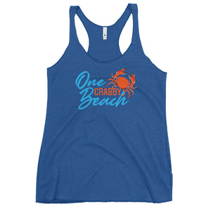 One Crabby Beach Women's Racerback Beach Tank Top - Super Beachy