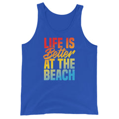Life Is Better At The Beach Men's Beach Tank Top