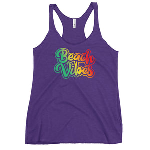 Beach Vibes Women's Racerback Beach Tank Top - Super Beachy