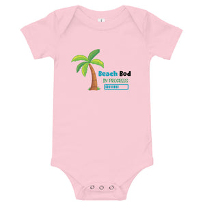 Beach Bod In Progress Baby Girls' Onesie - Super Beachy