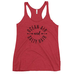 Ocean Air & Salty Hair Women's Racerback Beach Tank Top - Super Beachy