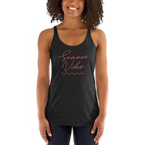 Summer Vibes Women's Racerback Beach Tank Top - Super Beachy