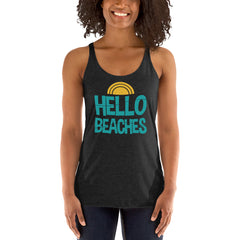 Hello Beaches Women's Racerback Beach Tank Top