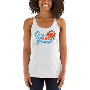 One Crabby Beach Women's Racerback Beach Tank Top - Super Beachy