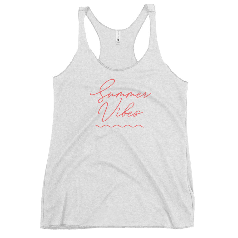 Summer Vibes Women's Racerback Beach Tank Top - Super Beachy
