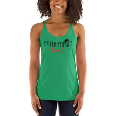 Faith Family Beach Women's Racerback Beach Tank Top