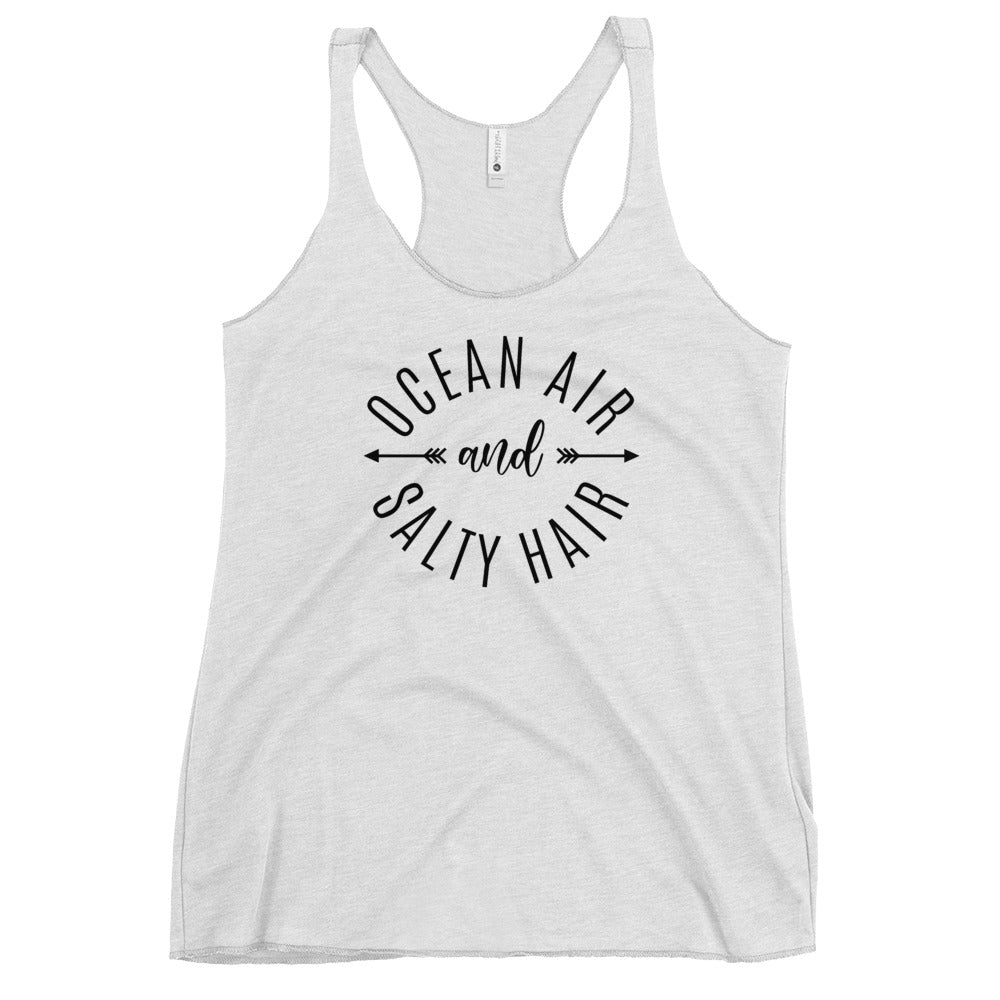Ocean Air & Salty Hair Women's Racerback Beach Tank Top - Super Beachy