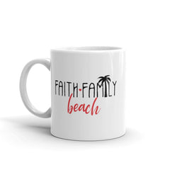 Faith Family Beach Coffee Mug