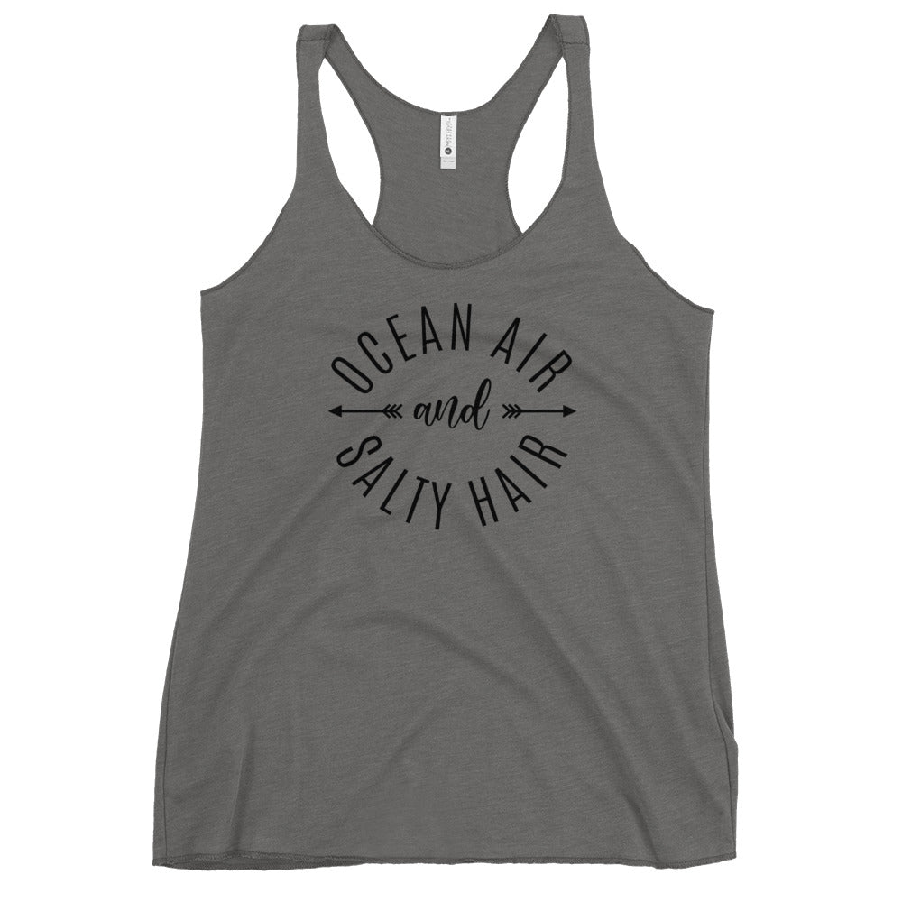 Ocean Air & Salty Hair Women's Racerback Beach Tank Top - Super Beachy