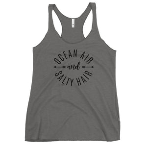 Ocean Air & Salty Hair Women's Racerback Beach Tank Top - Super Beachy