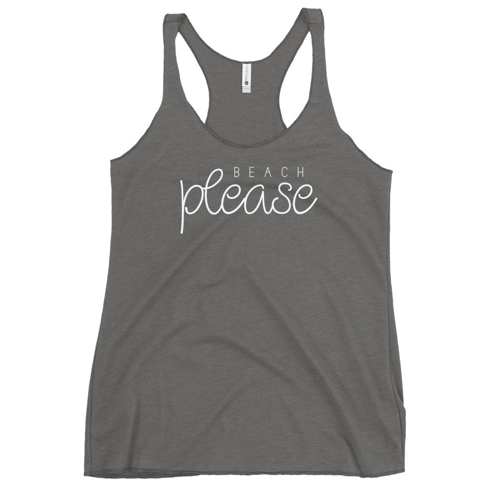 Beach Please Women's Racerback Beach Tank Top - Super Beachy