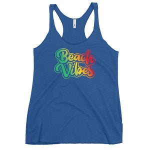 Beach Vibes Women's Racerback Beach Tank Top - Super Beachy