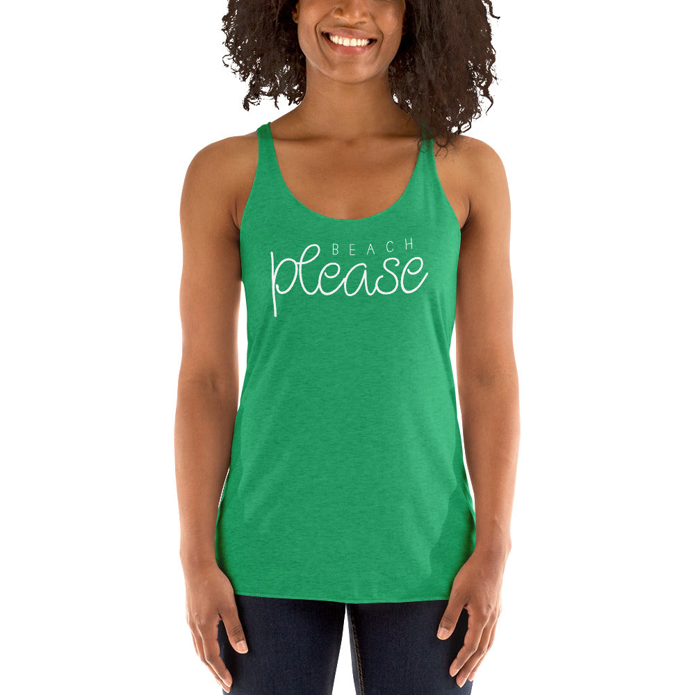 Beach Please Women's Racerback Beach Tank Top - Super Beachy