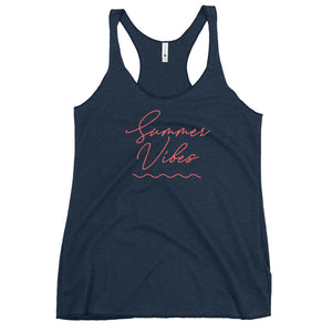 Summer Vibes Women's Racerback Beach Tank Top - Super Beachy