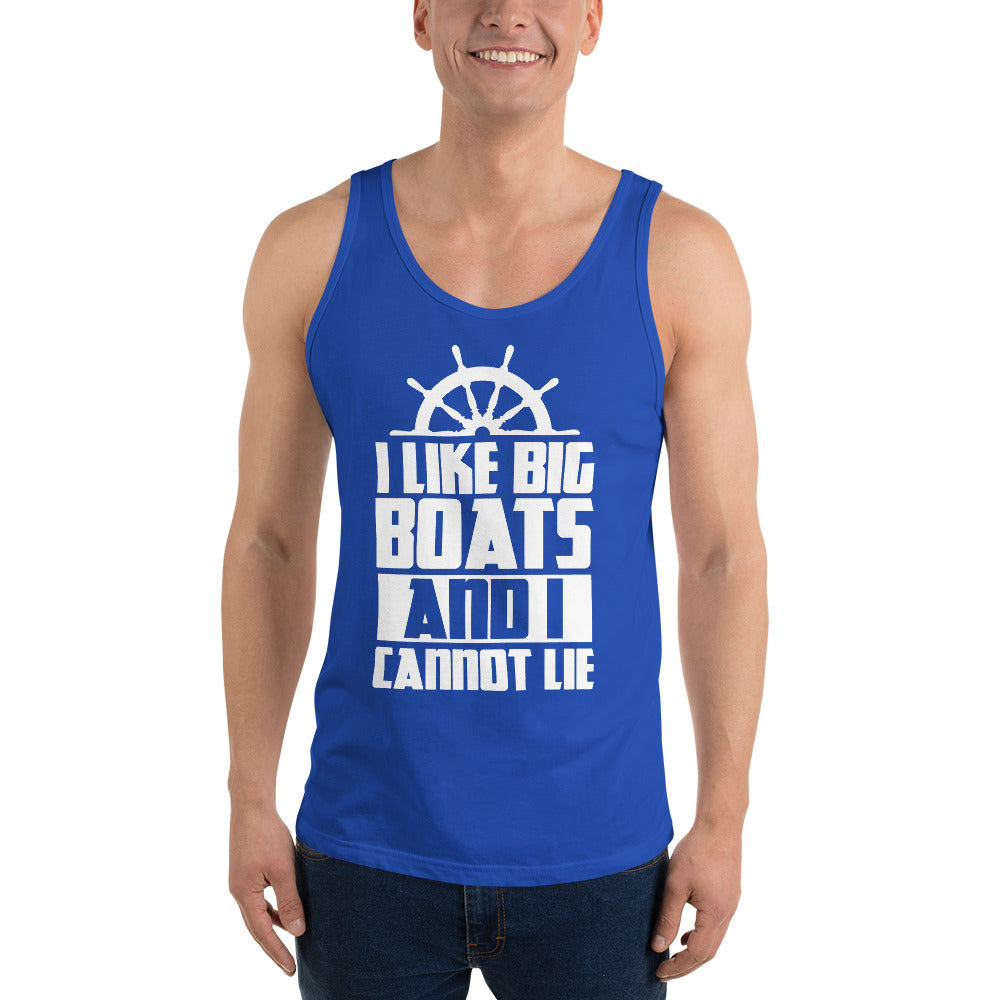 I Like Big Boats And I Cannot Lie Men's Beach Tank Top - Super Beachy