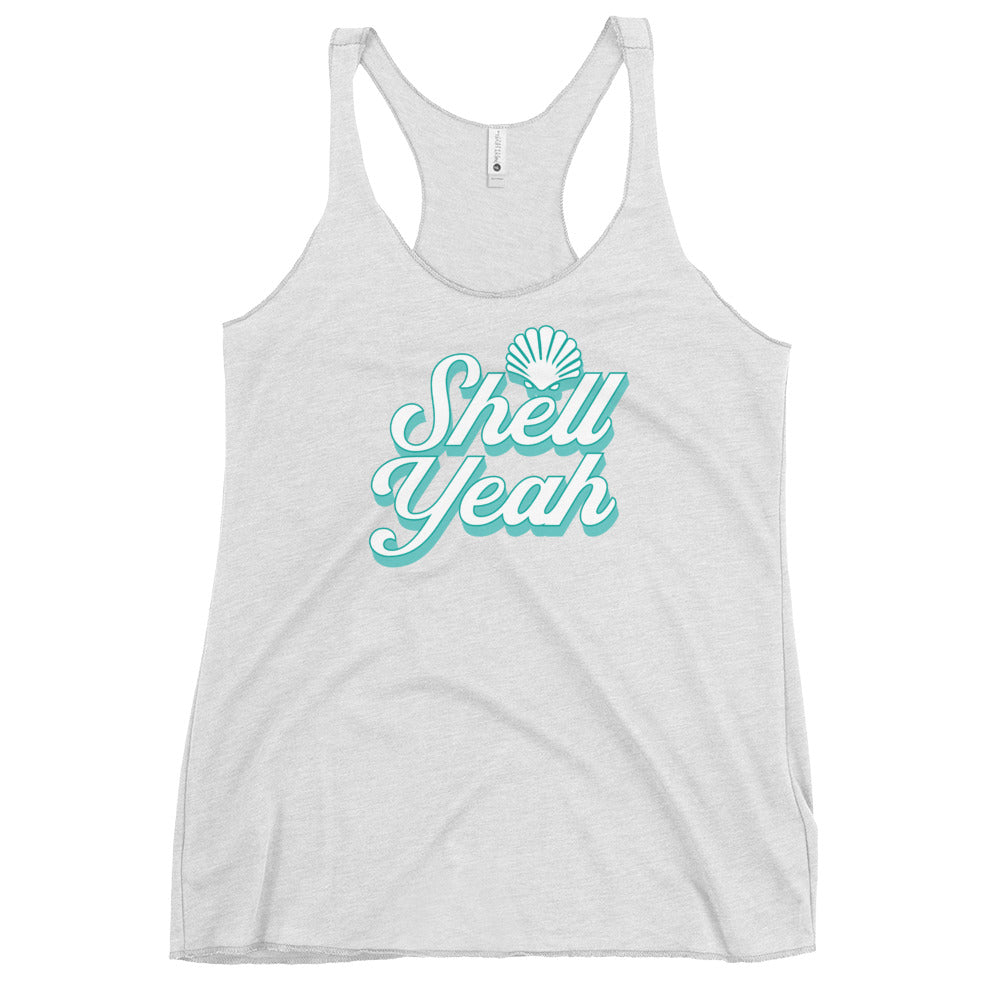 Shell Yeah Women's Racerback Beach Tank Top - Super Beachy