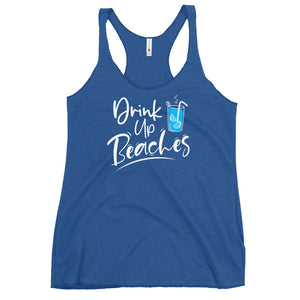 Drink Up Beaches Women's Racerback Beach Tank Top - Super Beachy