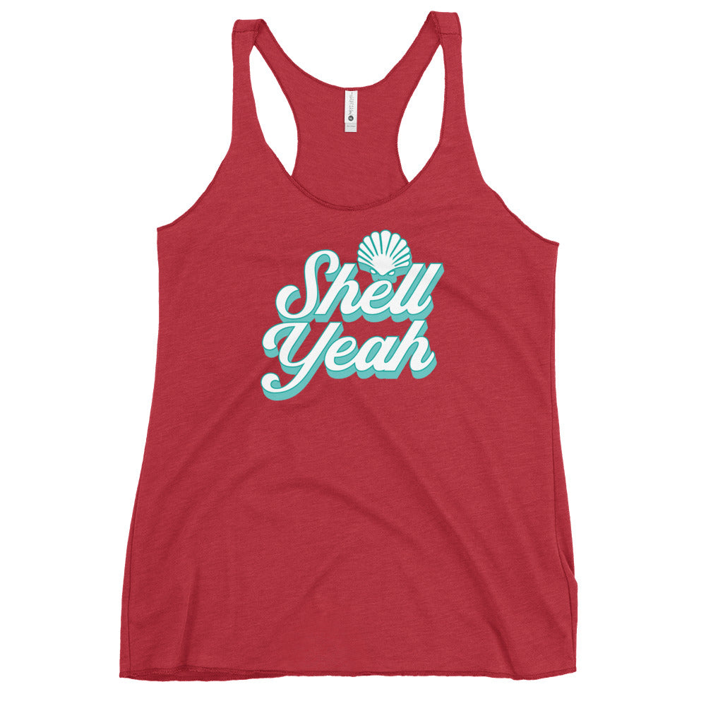 Shell Yeah Women's Racerback Beach Tank Top - Super Beachy