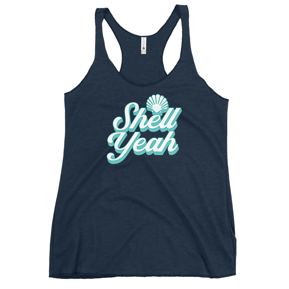 Shell Yeah Women's Racerback Beach Tank Top - Super Beachy