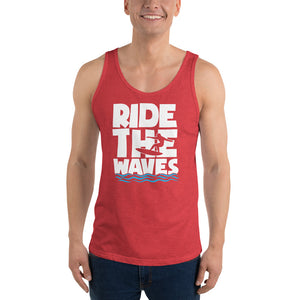 Ride The Waves Men's Beach Tank Top - Super Beachy