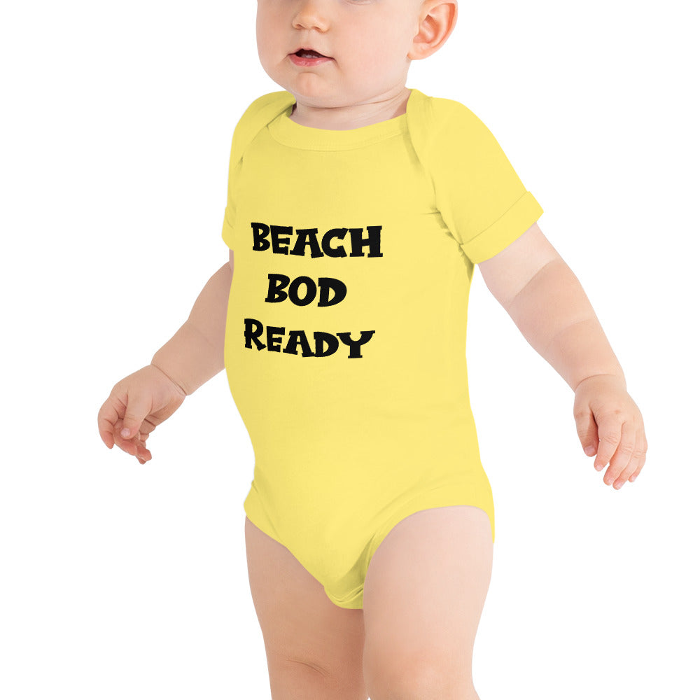 Beach Bod Ready Baby Girls' Onesie - Super Beachy