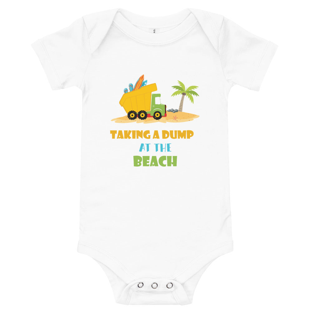 Taking A Dump At The Beach Baby Boys' Onesie - Super Beachy
