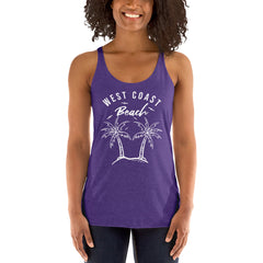 West Coast Beach Women's Racerback Tank Top