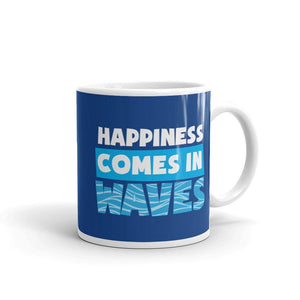 Happiness Comes In Waves Coffee Mug - Super Beachy