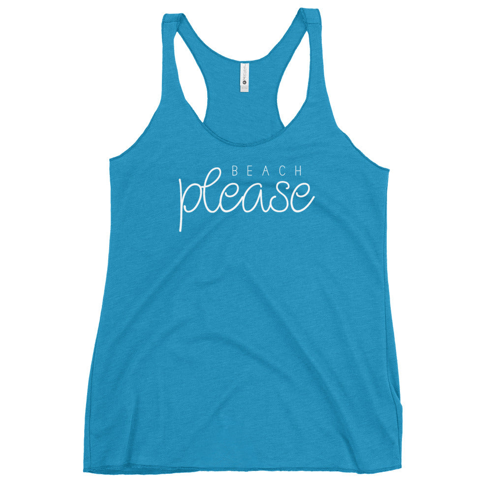 Beach Please Women's Racerback Beach Tank Top - Super Beachy