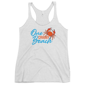 One Crabby Beach Women's Racerback Beach Tank Top - Super Beachy