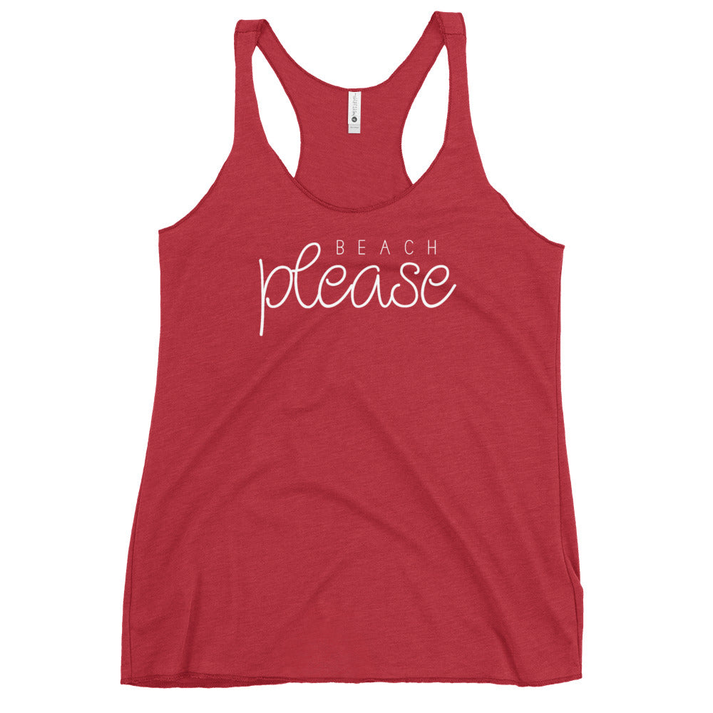 Beach Please Women's Racerback Beach Tank Top - Super Beachy