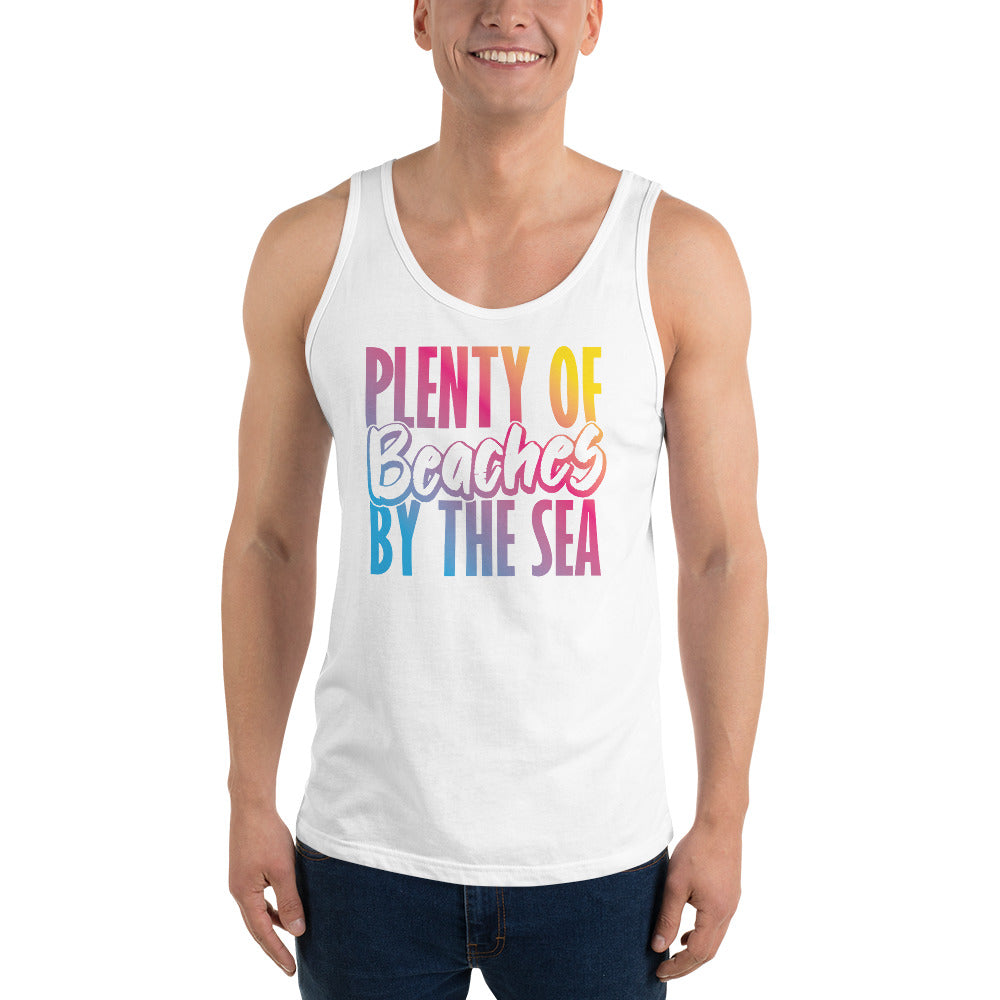 Plenty Of Beaches By The Sea Men's Beach Tank Top - Super Beachy