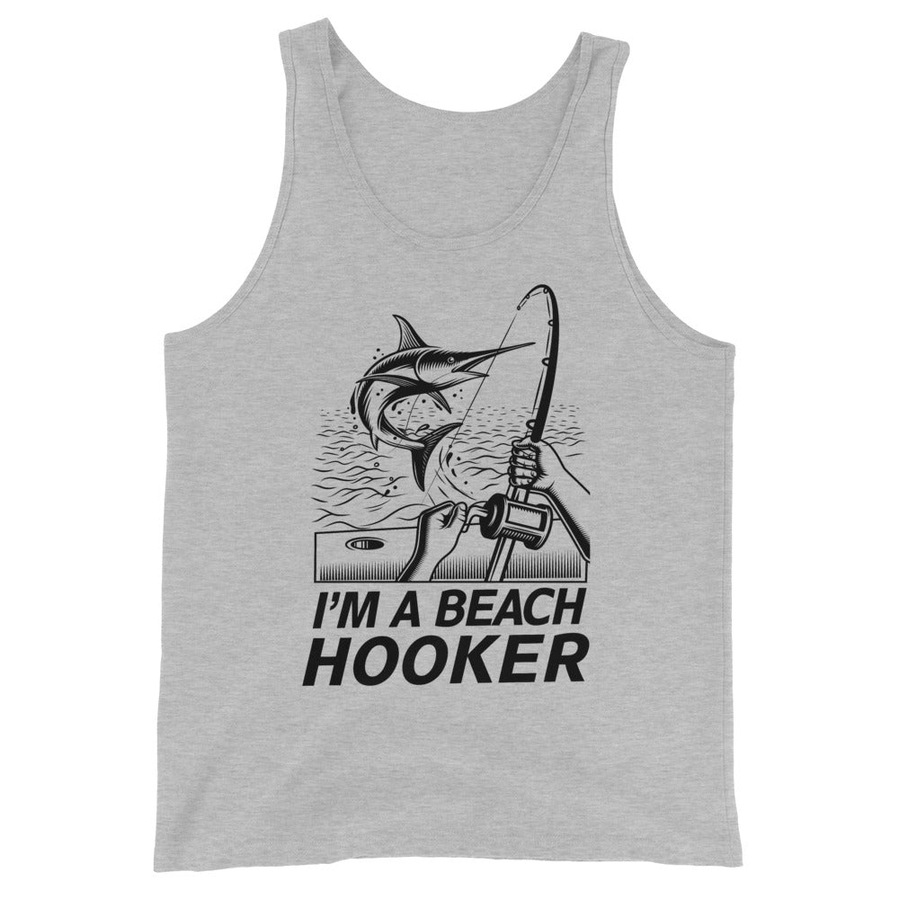 I'm A Beach Hooker Men's Beach Tank Top White / S