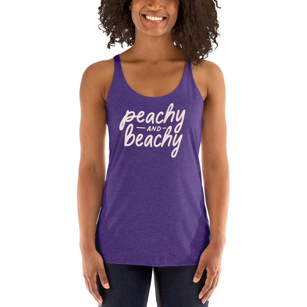 Peachy & Beachy Women's Racerback Beach Tank Top - Super Beachy