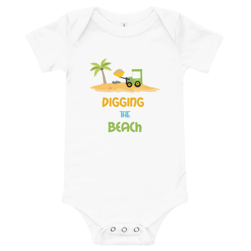 Digging The Beach Baby Boys' Onesie - Super Beachy