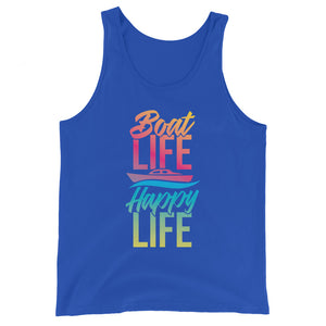 Boat Life Happy Life Men's Beach Tank Top - Super Beachy