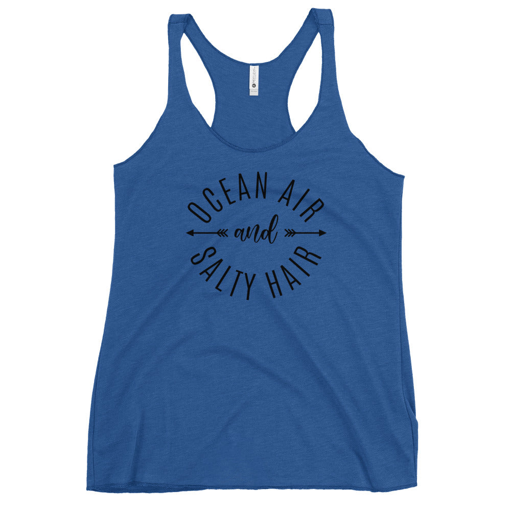 Ocean Air & Salty Hair Women's Racerback Beach Tank Top - Super Beachy