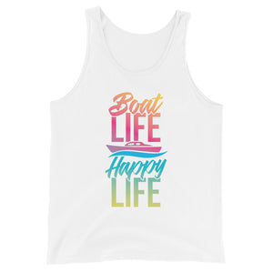 Boat Life Happy Life Men's Beach Tank Top - Super Beachy