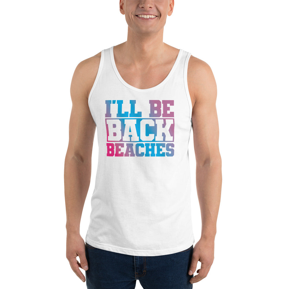 I'll Be Back Beaches Men's Beach Tank Top - Super Beachy