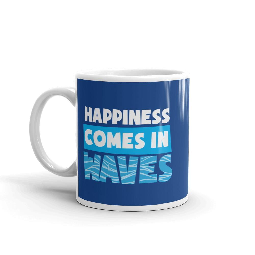 Happiness Comes In Waves Coffee Mug - Super Beachy