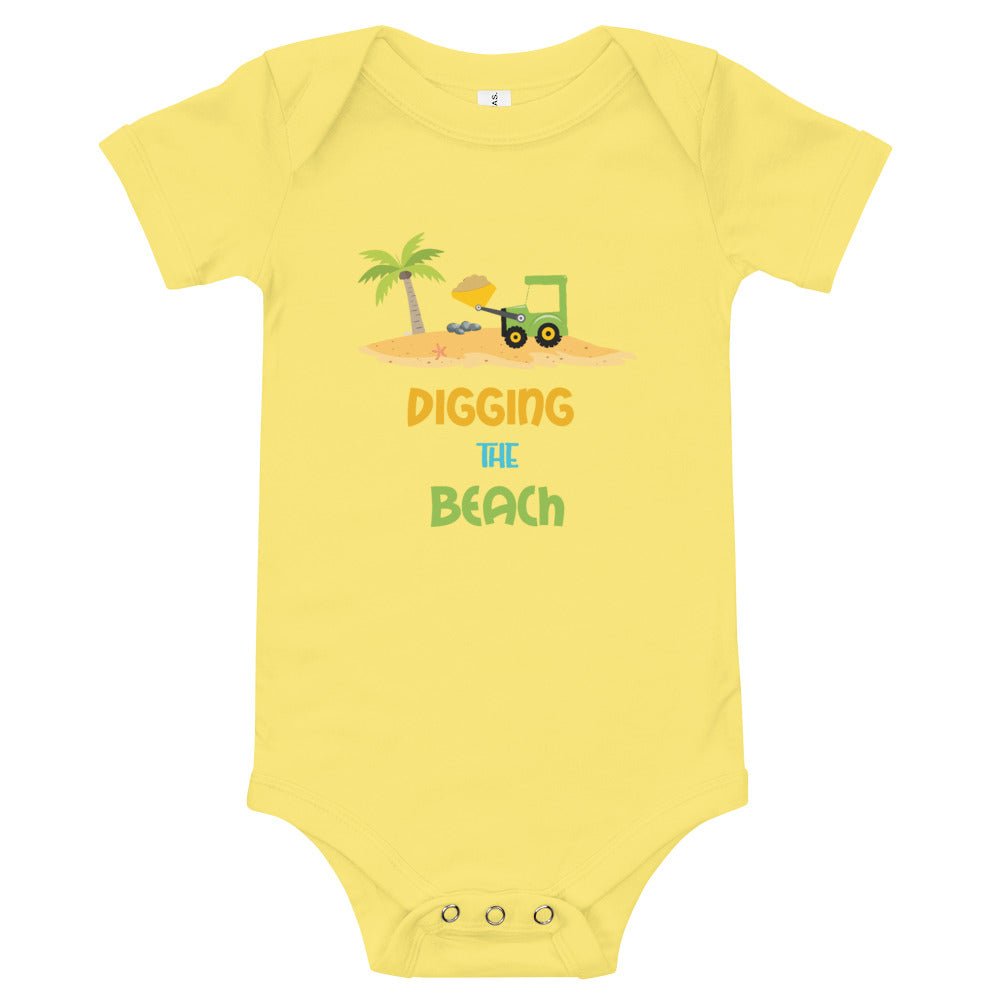 Digging The Beach Baby Boys' Onesie - Super Beachy