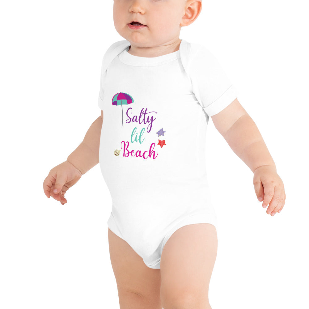 Salty Lil Beach Baby Girls' Onesie - Super Beachy