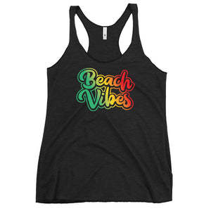 Beach Vibes Women's Racerback Beach Tank Top - Super Beachy