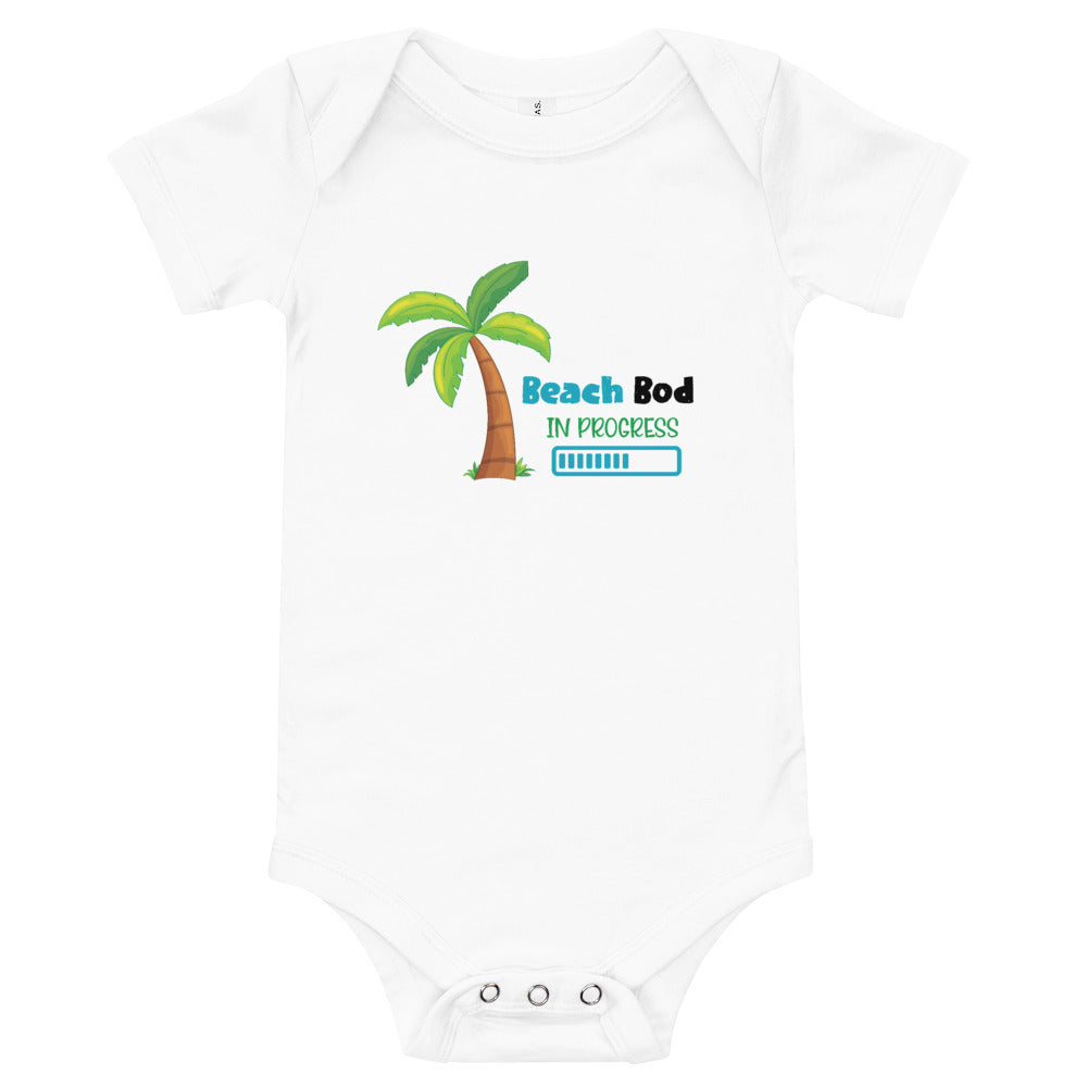 Beach Bod In Progress Baby Girls' Onesie - Super Beachy