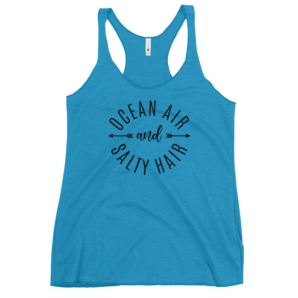 Ocean Air & Salty Hair Women's Racerback Beach Tank Top - Super Beachy