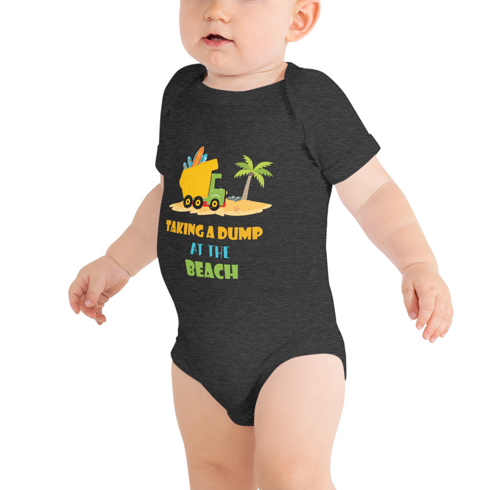 Taking A Dump At The Beach Baby Boys' Onesie - Super Beachy