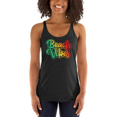 Beach Vibes Women's Racerback Beach Tank Top