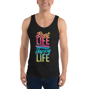 Boat Life Happy Life Men's Beach Tank Top - Super Beachy