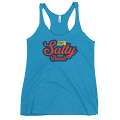 One Salty Beach Women's Racerback Beach Tank Top