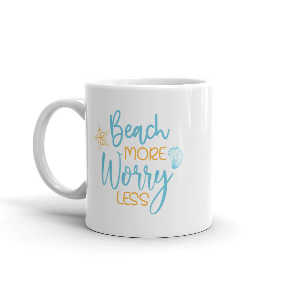 Beach More Worry Less Coffee Mug - Super Beachy